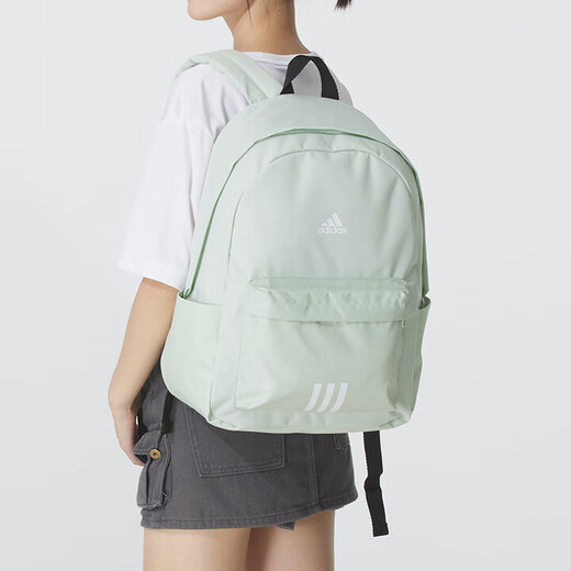 Adidas рюкзак для мужчин и женщин Spring Spence School School Back Sports Scord Sack Bag Случайный рюкзак KC9896 LENEN GREEN/WHITE лейбл