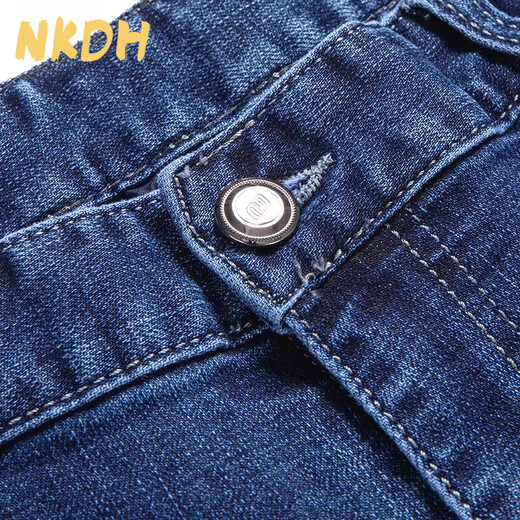 NKDH Brand Jeans Herren Frühlings- und Herbst Sommer Dünnes Geschäft mit mittleren Alters im mittleren Alter, der gerade große Größe lässt, loser Vater atmungsaktiv 3889 Tiefe Orchideen Sommer dünn 29 [2 Fuß 2]