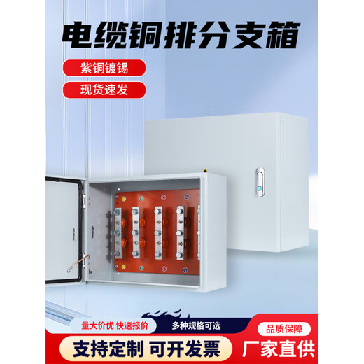 Cable branch box copper row box T junction box conversion distribution box terminal box branch box cable conversion branch box cable 6-70 square box 400*300*200