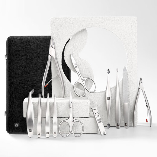 ZWILLING Nail Clipper Set Stainless Steel Nail Clippers Nail Scissors Eyebrow Tweezers Dead Skin Clippers Cell Clips Dermal Gifts Germany