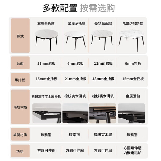 Chivas (CHEERS) slate dining table and chairs complete set of folding and retractable household Chivas Regal PT072 4 chairs 1.3 top set 11671