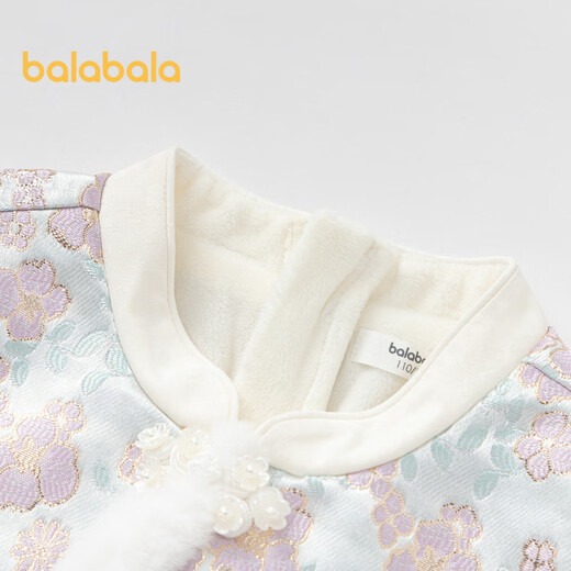 Balabala girls national style dress autumn and winter mesh fake two-piece skirt children's style Chinese jacquard 201424111010