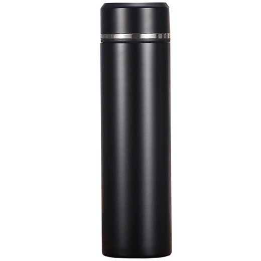 膳魔师（THERMOS）316不锈钢智能保温杯男女车载茶水分离商务礼品定制激光刻字logo 黑色 +智能温显+茶水分离31 500m