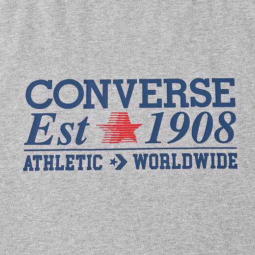 匡威（Converse）经典圆领T恤2024年新款夏季男女情侣休闲运动短袖10027229-A02 MCH687-GHG XL /180