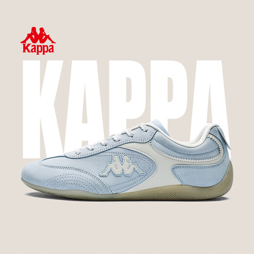 KAPPAWing卡帕赛车德训鞋女2025秋季新款低帮运动鞋潮流复古休闲板鞋子 冰山蓝/冬日白 38