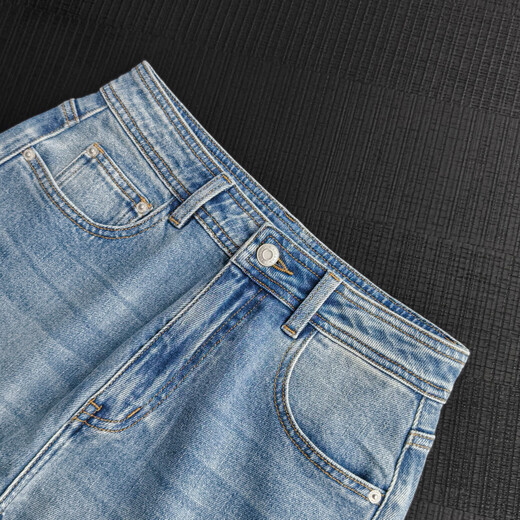 Meiyang (Meiyang) Herzbrechende Jeans Hong Kong Style Schönes Mädchen Nostalgisches Waschhorn [Big 50] Blau (erweiterte Version) L