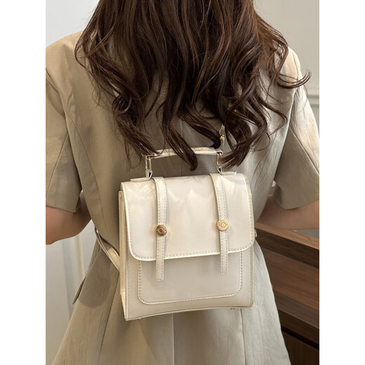 Dadong Rucksack Frauen 2025 Neue Trendy Retro Student Rucksack Britische multifunktionale Schulbag Handtasche Schwarz