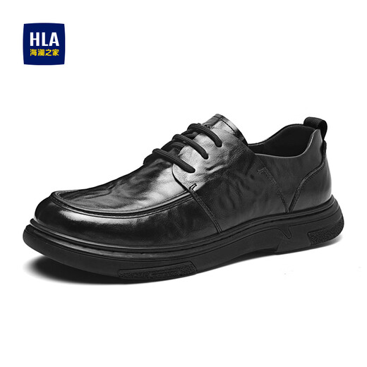 Heilan House (HLA) leather shoes men's business casual genuine leather lace-up commuting men's shoes men's HAAPXM3EBA182 black 42