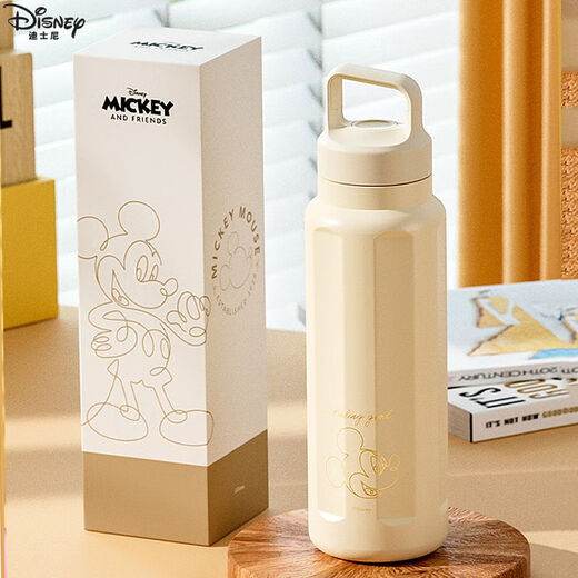 Disney Children's Strawberry Bear Thermos 316 Stainless Steel Direct Drink One-click Open Lid Primary School Student Portable Hand Carrying 15042T Strawberry Bear Press Direct Drink Thermos 570 570ML