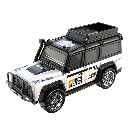 Hongtong Kinderspielzeug Mini-Legierung Fernbedienung Offroad-LKW-Simulation Auto Sammlung Auto Modell 1 bis 64 mit Beleuchtungsgeschwindigkeits-Legierungs-Fernbedienung Offroad-Fahrzeug weiß 1 Stunde