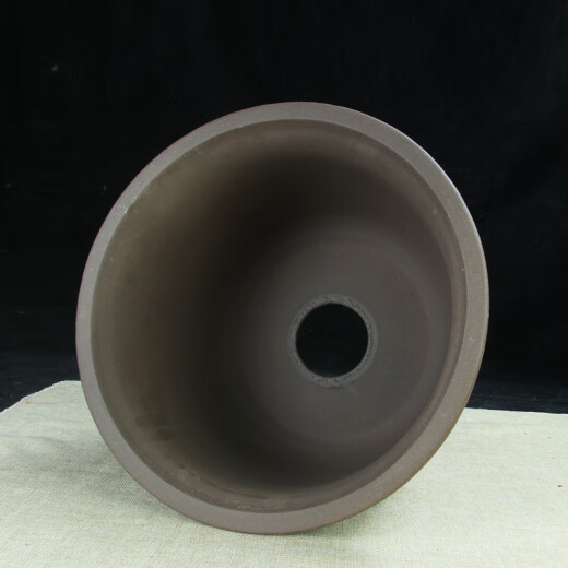 Yixing Blumentopf großer Durchmesser Einfacher Bonsai -Topf Innenhäuser Clivia Calamus Sukkulenter Keramik Topf 694 Großer zwei lila Sand