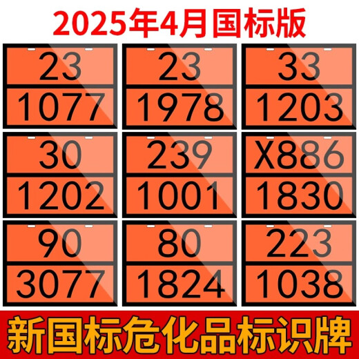2025新国标新规不锈钢矩形标志牌油罐车危险品道路运输警示牌标牌 新国标33/1203(汽油) 40x30cm