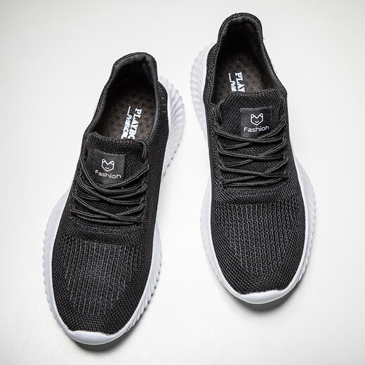 Bikniko wide-head men's shoes are suitable for fat feet, wide-head, high instep, wide soles, fat feet, sports, large-size casual shoes 45 9888 black single layer 39 245mm