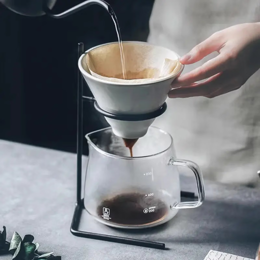 Food grade coffee filter paper American coffee machine fan-shaped conical log filter paper hand-drew drip filter paper 101 natural color V-shaped 100 pieces/pack 1-2 people no Specifications