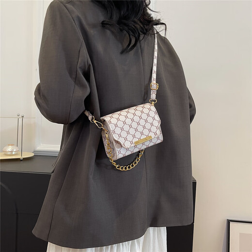 Bags for women 2025 new commuter crossbody bag women's bag high-end texture versatile shoulder bag plaid fashion women's bag white