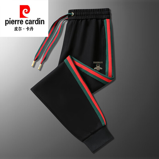 皮尔卡丹（pierre cardin）刺绣夏季白色裤子男士休闲束脚长裤2025冰丝韩版潮流休闲卫裤痞帅 白色 3XL 145-165斤