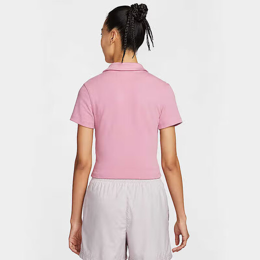 Nike (Nike) Kurzärärmelte Polo-Shirt Frauen Sommer Sportbekleidung Revers Short Casual Kurzärmelte T-Shirt halbärmeliges Hemd Top DV7885-699 Pink L