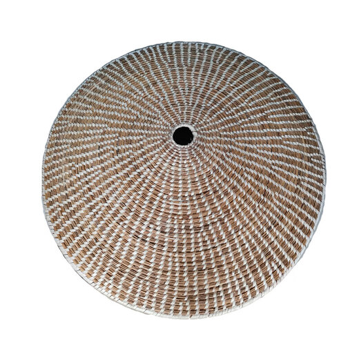 
Handmade reed grass weaving steamer hat steamer steamer steamer steamer stainless steel aluminum pot steamer steaming cover rural big pot straw cover mahogany color 9195cm unpacked
