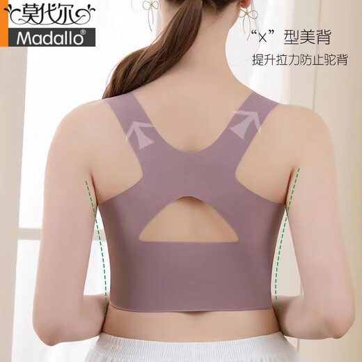 Ropa interior deportiva modal sin trazadas para mujeres, estilo de choque de gran tamaño y anti-sagging delgada, sin soporte de anillo de acero, hermoso y par de sujetadores de seno, azul real + rojo grande M, recomendado, 90-100 Jin [Jin equivale a 0.5 kg] 75BCD