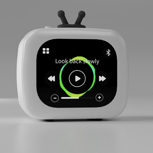 Bai Qixin SU7 small TV smart Bluetooth audio electronic photo album MP3 touch screen lyrics display wireless connection portable speaker subwoofer can insert TF card custom theme small TV style touch screen smart Bluetooth audio