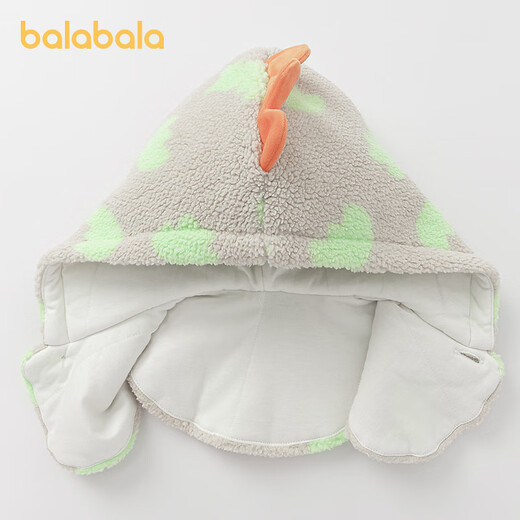 Bala Bala One baby onesie 2025 new winter baby crawling suit imitation lamb wool shape cute green dinosaur 00344 59cm