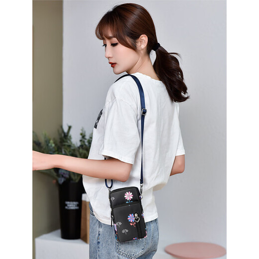 Yayle2025 new mobile phone bag women's cross-body halter neck mobile phone bag portable wrist coin purse mother running sleeve arm bag beige lemon-small 3 layers