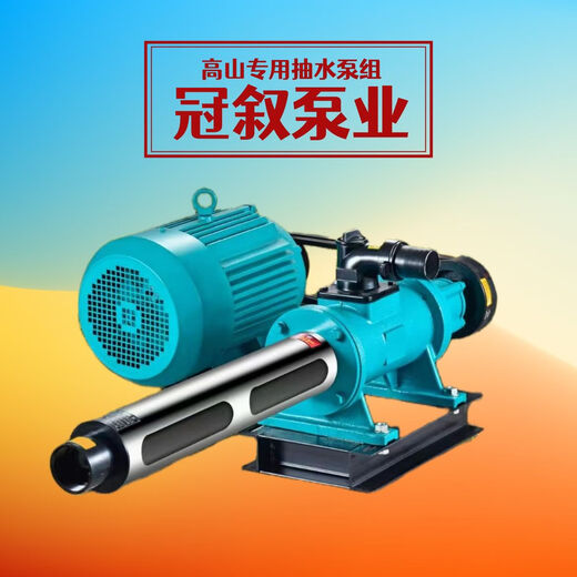 高山拖泵头高杨程抽水机螺杆泵灌溉大流量污自吸泵电动380v 冠叙9225型220米垂直扬程-大值1