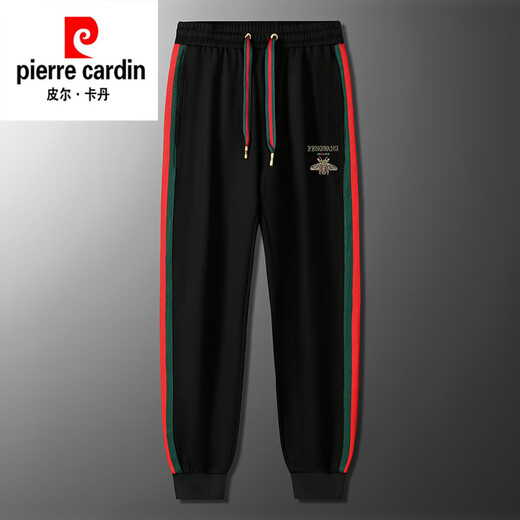 皮尔卡丹（pierre cardin）刺绣夏季白色裤子男士休闲束脚长裤2025冰丝韩版潮流休闲卫裤痞帅 白色 3XL 145-165斤