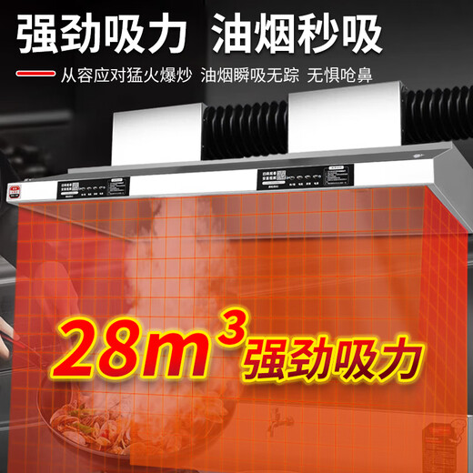 Media velocidad [Soporte Instalación en el sitio] Purificador de campana de gama comercial Purificador Integrated Machine Hood Bough Suction Hotel Hume Purifier Cocina de escape de humo de acero inoxidable ambiental y catering 80*60*45cm [680W Ventilador único] Instalación en el lugar de la puerta [Estilo de insignia]
