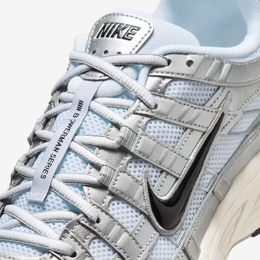 Nike Nike Herren Casual Shoes P-6000 Sportschuhe CD6404-105 Silber/Weiß 41