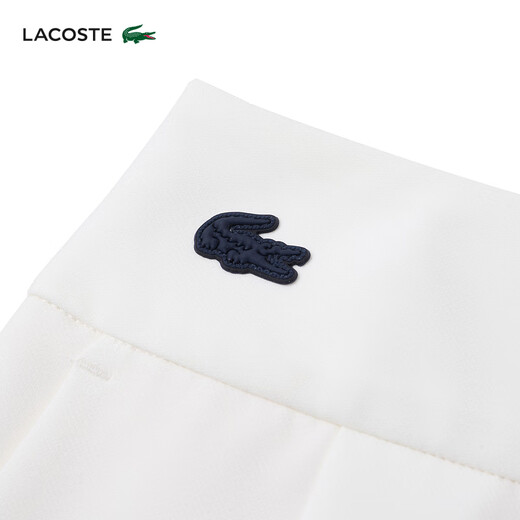拉科斯特（LACOSTE）法国鳄鱼女装潮流时尚百褶休闲纯色短裤运动裤|GF3879 70V/米白色 36 /160