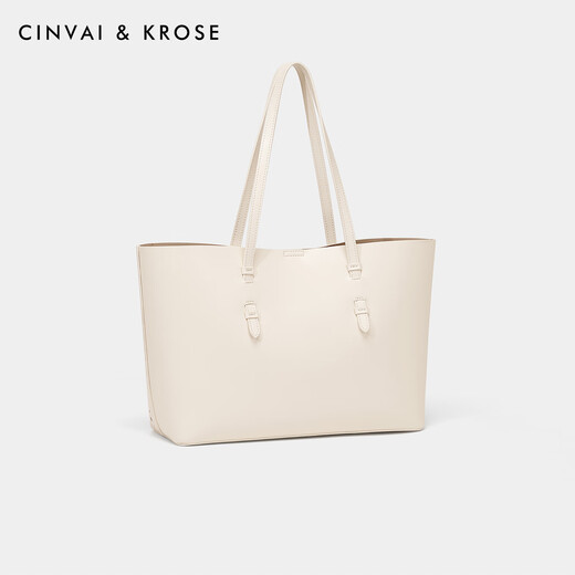 
CinvaiKrose shoulder bag women's 2025 new autumn and winter large capacity hollow tote bag commuting women's bag birthday gift cream white [gift for girlfriend, wife and girls]