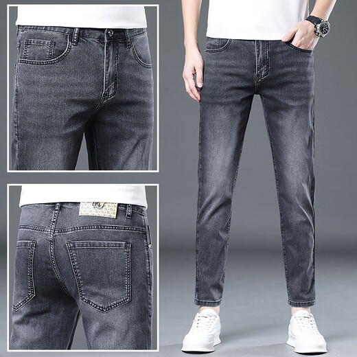 Lee Kids Summer Dünne Tennisjeans Black Grey Grey Cropped Hosen Schlanker schlanker 9-Punkte-Hosen 1048 Black Grey 1-9-Punkte-Hosen 36