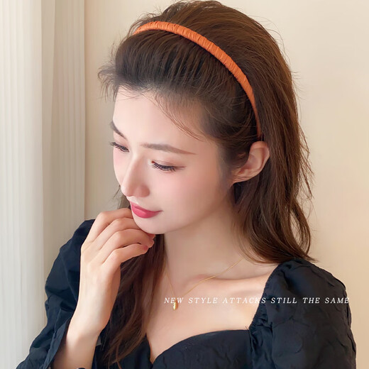 Kamalun (KAMALUN) light luxury women's headband 2025 new headband face wash anti-slip hairpin high-end hair accessories high-end going out headwear grapefruit color