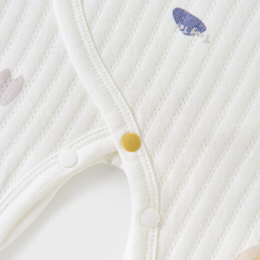 Tongtai (TONGTAI) baby jumpsuit autumn and winter pure cotton warm newborn clothes baby butterfly romper yellow 59cm