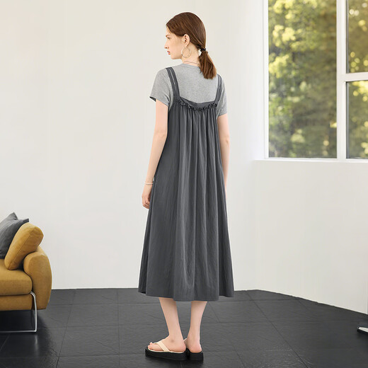 Vestido de correa para la piscina 2025 Summer NUEVA FECLOR MIDI DE A-LINE PLETADO PLETADO PLATADO DE MUJERES