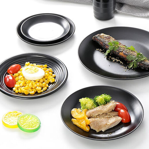 密胺餐具盘子商用餐碟小吃碟子火锅店菜盘餐盘烧烤盘烤肉碟 ljp1098 一件72个