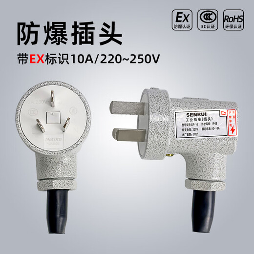 National standard waterproof and dustproof industrial switch surface-mounted outdoor plug strip 380V explosion-proof socket 220v three-hole five-hole 10A explosion-proof plug