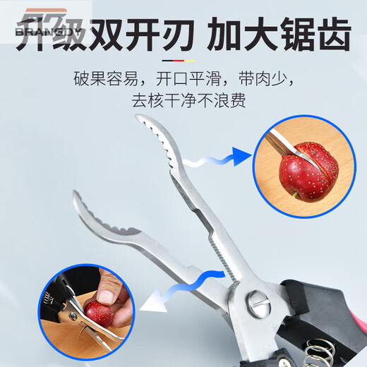 Brangdy hawthorn core remover stainless steel household pliers to remove seeds mini homemade candied haws making materials tools upgrade model - red + storage bag