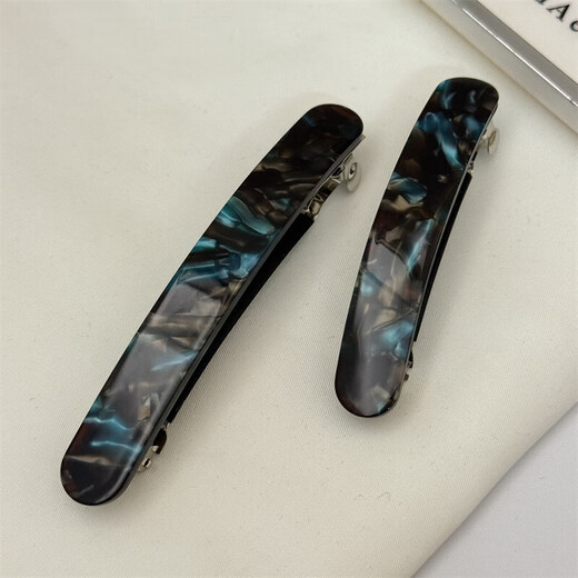 Korean style acetic acid full clip ponytail clip large one-word clip spring clip textured hairpin back of head hair accessories headdress for women large size