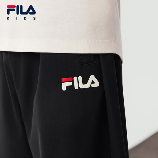 
FILA [Set] Fila Children's Short Sleeve T-Shirt Shorts 2025 Autumn New Casual Two-Piece Set Yunmu White-WT 150