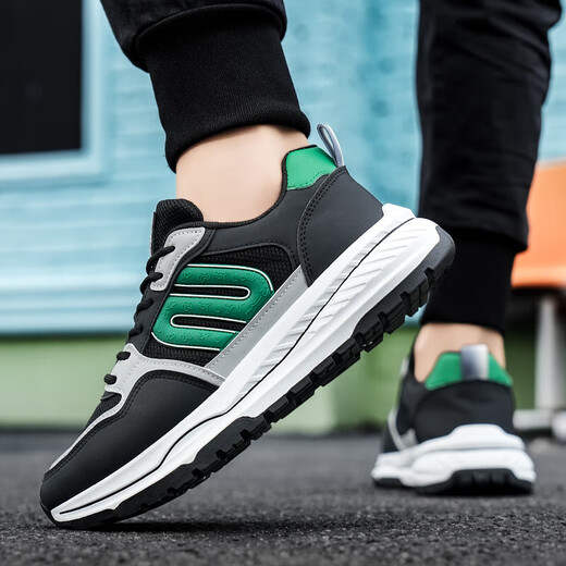 
Light luxury brand men's shoes mesh breathable and fashionable versatile Forrest Gump shoes men's trendy shoes non-slip wear-resistant sports casual shoes 9913 white 43