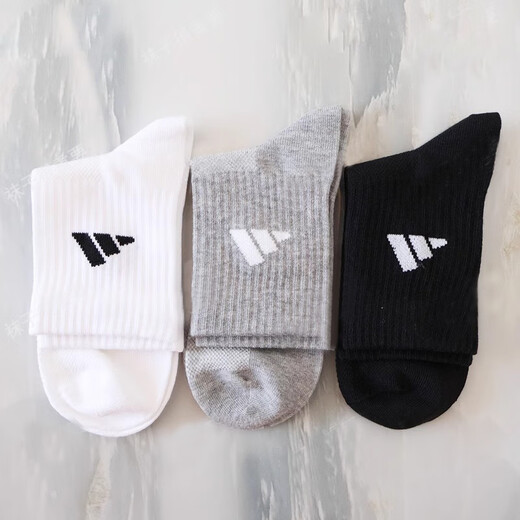 Adidas (adidas) мужские носки и женские носки в летних новых стилях, атаковавшихся в стиле, обучающихся в баскетбольных носках для спортивных носков женских носков в средней трубе, мужские официальные флагманские флагманские JC9273 Counter подлинные L [43-46 размеров] Abretnuine