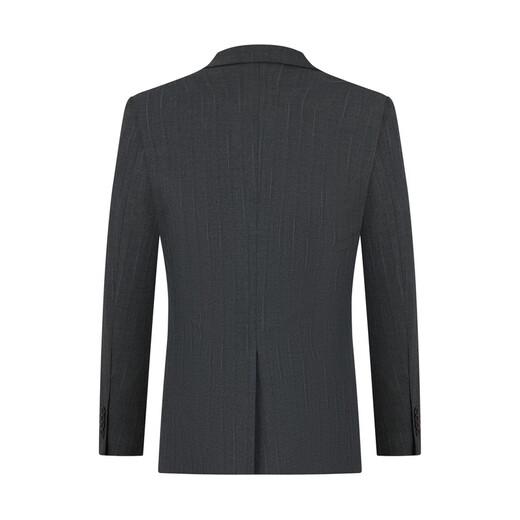 Seven Brand [Retro Stripe Three-Piece Set] Suit Set with Vest Men's 2025 Autumn New Style Glass Neck Suit [Retro Stripe Three-Piece Set] Charcoal Gray 44 (B44)