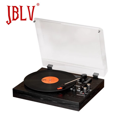 JBLV 2025 new Berlin Sound vinyl record player retro gramophone home portable speaker album special CD high-quality Bluetooth speaker hifi European birthday gift deep black