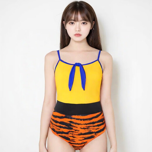 Dasheng swimsuit professional racing student one-piece new Monkey King resort hot spring quick-drying elastic long-sleeved sun protection swimming children's shorts M