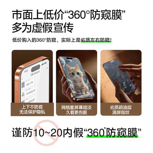 Flash Magic is suitable for Apple 17promax anti-peeping tempered film iphone17ProMax mobile phone film ultra-thin full-screen high-transparency no mesh anti-peeping anti-fingerprint dustproof protective film