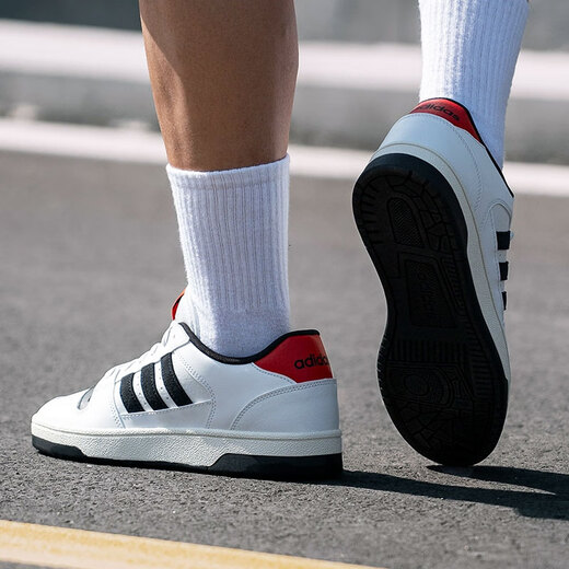 Adidas Мужская обувь и женская обувь 2025 Summer New Break Start Classic Sports Shoes Low Top Casual Shoes KK1283 Белый черный и красный 38,5