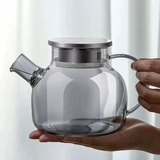 Nordic style high borosilicate heat-resistant glass teapot flower and fruit teapot cold kettle electric ceramic stove teapot 1000ml light luxury steel lid Sijia teapot 1800ml
