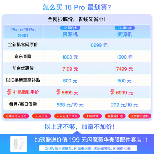 Apple/ Apple iPhone 16 Pro (A3294) 256GB Máquina de recursos de teléfono móvil de titanio de color primario 24 cuotas
